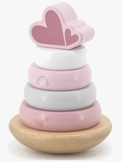 Babylegetøj-LabelLabel2 Label Label Stablelegetøj Ringe, Pink Lyserød