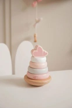 Babylegetøj-LabelLabel2 Label Label Stablelegetøj Ringe, Pink Lyserød