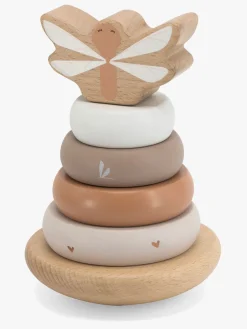 Babylegetøj-LabelLabel2 Label Label Stablelegetøj Ringe, Nougat Beige