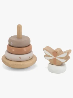 Babylegetøj-LabelLabel2 Label Label Stablelegetøj Ringe, Nougat Beige