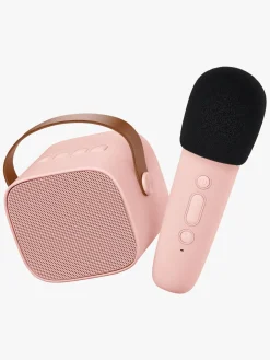 Elektronik & Media-Lalarma Bluetooth-højttaler med Trådløs Mikrofon, Rose Lyserød