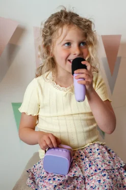 Elektronik & Media-Lalarma Bluetooth-højttaler med Trådløs Mikrofon, Lilla