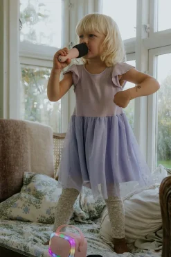 Elektronik & Media-Lalarma Karaokesæt med LED-lys & 2 Mikrofoner, Pink Lyserød