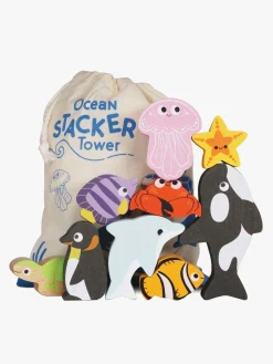 Babylegetøj-LeToyVan Le Toy Van Stableklodser Havdyr & Pose Flerfarvet