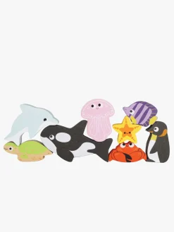 Babylegetøj-LeToyVan Le Toy Van Stableklodser Havdyr & Pose Flerfarvet