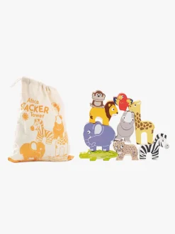 Legetøj Til Børn På 0-10 År|Babylegetøj-LeToyVan Le Toy Van Stableklodser Savannedyr & Pose Flerfarvet