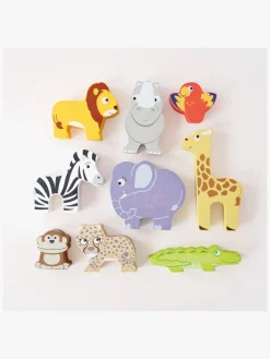 Legetøj Til Børn På 0-10 År|Babylegetøj-LeToyVan Le Toy Van Stableklodser Savannedyr & Pose Flerfarvet