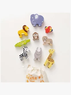 Legetøj Til Børn På 0-10 År|Babylegetøj-LeToyVan Le Toy Van Stableklodser Savannedyr & Pose Flerfarvet