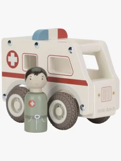 Legetøjsbiler & -Fartøjer-LittleDutch Little Dutch Ambulance med Figur Hvid