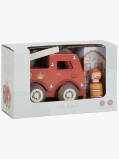 Legetøjsbiler & -Fartøjer-LittleDutch Little Dutch Brandbil med Figur Rød