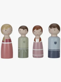 Dukker & Bamser-LittleDutch Little Dutch Dukkesæt til Dukkehus, Familien Rosa