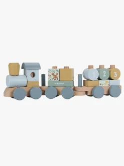 Legetøj Til Børn På 0-10 År|Babylegetøj-LittleDutch Little Dutch Forest Friends Klodstog Blå/Flerfarvet