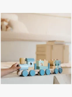 Legetøj Til Børn På 0-10 År|Babylegetøj-LittleDutch Little Dutch Forest Friends Klodstog Blå/Flerfarvet