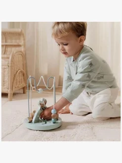 Trælegetøj-LittleDutch Little Dutch Forest Friends Fox Kuglelabyrint Blå