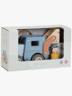 Legetøjsbiler & -Fartøjer-LittleDutch Little Dutch Gravemaskine med Figur Blå