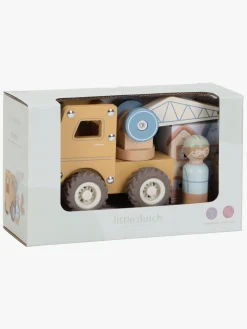 Legetøjsbiler & -Fartøjer-LittleDutch Little Dutch Kranvogn med Figur Gul