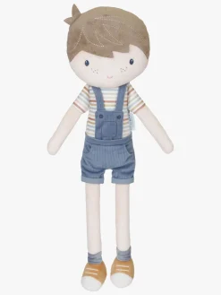 Dukker & Bamser-LittleDutch Blød Dukke Jim 35 cm Blå