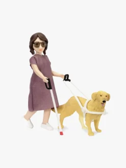 Dukker & Bamser-Lundby Dukke m. Blindestok & Hund