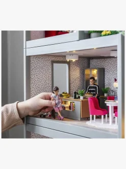 Dukker & Bamser-Lundby Dukkehustilbehør Spotlights & Gulvlampe, Beige/Hvid