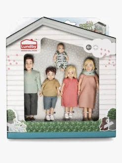 Dukker & Bamser-Lundby Dukkesæt Familien Charlie Flerfarvet