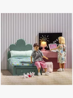 Dukker & Bamser-Lundby Teenage Room Set Dukkehustilbehør, Grøn/Lyserød