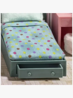 Dukker & Bamser-Lundby Teenage Room Set Dukkehustilbehør, Grøn/Lyserød