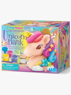 Kreativt Legetøj-4M KidzMaker DIY-sæt Mal Din Egen Enhjørningssparegris Flerfarvet