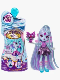 Legetøjsfigurer-MagicMixies Magic Mixies Pixlings Galaxy Hair Legesæt Flyt Blå/Lilla