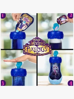 Legetøjsfigurer-MagicMixies Magic Mixies Pixlings Galaxy Hair Legesæt Flyt Blå/Lilla