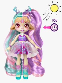 Legetøjsfigurer-MagicMixies Magic Mixies Pixlings Galaxy Hair Legesæt Deerlee Grøn/Lyserød