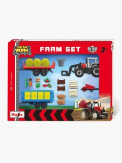 Legetøjsbiler & -Fartøjer-Maisto Mini Working Machines Bondegårdssæt Massey Ferguson Flerfarvet