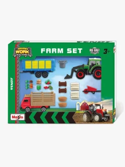 Legetøjsbiler & -Fartøjer-Maisto Mini Working Machines Bondegårdssæt Fendt Flerfarvet
