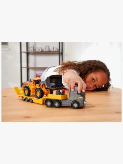 Legetøjsbiler & -Fartøjer-Majorette Grand Series Volvo FH-16 Lastbil med L350H Gravko Gul