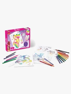 Kreativt Legetøj-Barbie Maped Creativ Akvarelsæt med Skabeloner