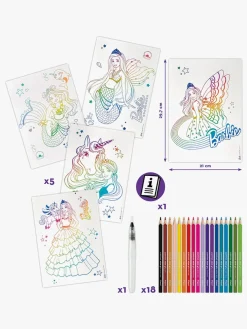 Kreativt Legetøj-Barbie Maped Creativ Akvarelsæt med Skabeloner