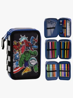 Kreativt Legetøj-MarvelAvengers Marvel Avengers Penalhus med 3 Rum, Checkered