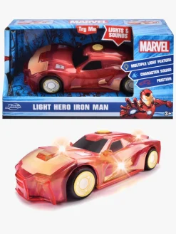 Legetøjsbiler & -Fartøjer-JadaToys Marvel Iron Man Black Panther Light-Up Bil 1:32