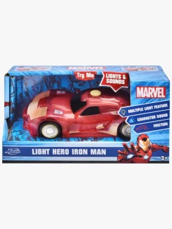 Legetøjsbiler & -Fartøjer-JadaToys Marvel Iron Man Black Panther Light-Up Bil 1:32