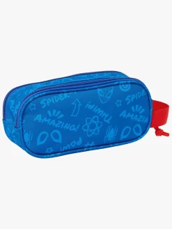 Kreativt Legetøj-MarvelSpiderMan Marvel Spider-Man 3D Dobbelt Penalhus, Rød/Marineblå