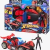 Legetøjsfigurer-MarvelSpiderMan Marvel Spider-Man Epic World of Actionfigur med Bil - Miles Morales Remix Blast-Racer