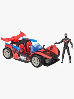 Legetøjsfigurer-MarvelSpiderMan Marvel Spider-Man Epic World of Actionfigur med Bil - Miles Morales Remix Blast-Racer
