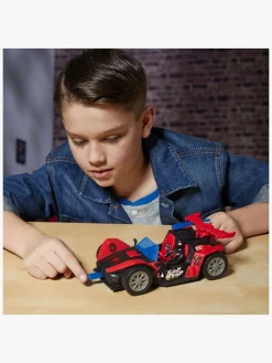 Legetøjsfigurer-MarvelSpiderMan Marvel Spider-Man Epic World of Actionfigur med Bil - Miles Morales Remix Blast-Racer