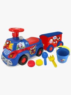 Pedal- & Gåbiler-SpideyandFriends Marvel Spider-Man Lights 'N' Sounds Gåbil med Trailer