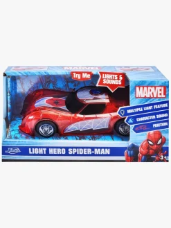 Legetøjsbiler & -Fartøjer-JadaToys Marvel Spider-Man Light-Up Bil 1:32