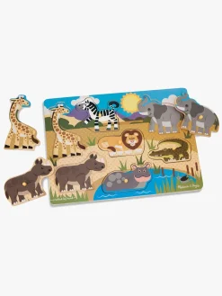 Spil & Puslespil-MelissaDoug Melissa & Doug Knoppuslespil Safari 7 Brikker Flerfarvet