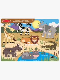Spil & Puslespil-MelissaDoug Melissa & Doug Knoppuslespil Safari 7 Brikker Flerfarvet
