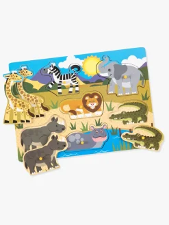 Spil & Puslespil-MelissaDoug Melissa & Doug Knoppuslespil Safari 7 Brikker Flerfarvet