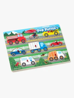 Spil & Puslespil-MelissaDoug Melissa & Doug Knoppuslespil Af Træ Transportmidler 8 Dele Flerfarvet