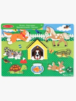 Spil & Puslespil-MelissaDoug Melissa & Doug Knoppuslespil Kæledyr 8 Brikker Flerfarvet