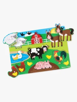 Spil & Puslespil-MelissaDoug Melissa & Doug Knoppuslespil Bondegårdsdyr 8 Brikker Flerfarvet